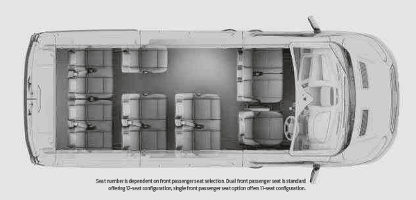 ford transit 15 passenger van seating layout