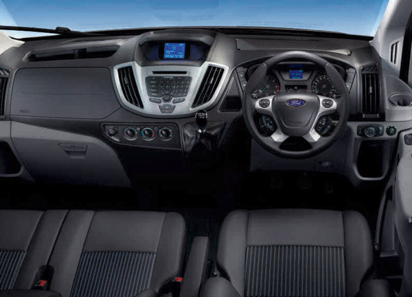 Image of the Dashboard of the Ford Transit 12 seat T350 minibus