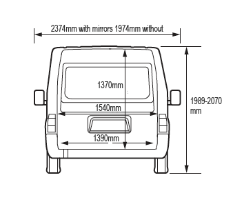 ford tourneo 9 seater height