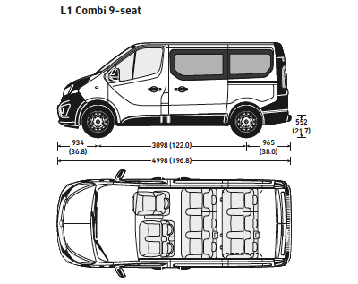 new vauxhall vivaro minibus 9 seater